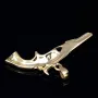 Goldener Colt (Revolver) Anhänger aus 585 / 14K Bicolor Weiß-/ und Gelbgold