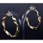 Exquisite Twist - Creolen mit filgranem Greco - Design aus 585er (14K) Gelbgold