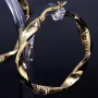 Exquisite Twist - Creolen mit filgranem Greco - Design aus 585er (14K) Gelbgold