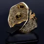 Filigraner Ring für Damen in 585 / 14K Gold mit glänzenden Blumen in Ringgröße ca. 57 - 58