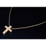 Edles Schmuckset bestehend aus einer Halskette und einem Kreuz in hochwertigem 14K / 585 Gelbgold mit Zirkonia verziert
