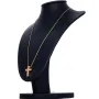 Edles Schmuckset bestehend aus einer Halskette und einem Kreuz in hochwertigem 14K / 585 Gelbgold mit Zirkonia verziert