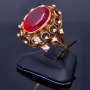 Sehr schöner Vintage Damenring aus 585 14K Gelbgold mit einem eingefassten Zirkonia- Größe 55 - 56