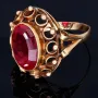 Sehr schöner Vintage Damenring aus 585 14K Gelbgold mit einem eingefassten Zirkonia- Größe 55 - 56