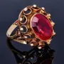 Sehr schöner Vintage Damenring aus 585 14K Gelbgold mit einem eingefassten Zirkonia- Größe 55 - 56