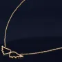 Bezaubernde Goldkette mit Engelsflügel - Anhänger in edlem 14K / 585 Gelbgold