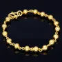 Wertvolles Kugelarmband aus hochkarätigem 965er 23K Gold mit außergewöhnlichem, stilvollen Verschluss in ca. 17,2 cm Länge 7,6g ( 1/2 Thailändisches Baht )