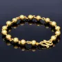 Wertvolles Kugelarmband aus hochkarätigem 965er 23K Gold mit außergewöhnlichem, stilvollen Verschluss in ca. 17,2 cm Länge 7,6g ( 1/2 Thailändisches Baht )