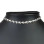 Enganliegendes, elegantes Damencollier aus 585er (14k) Weißgold in verspieltem Elefanten - Design (ca. 40cm Länge)