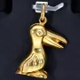 Vogel - Anhänger aus hochwertigem 14k (585er) Gelbgold