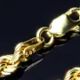 Filgran gearbeitete, massive Kordelkette in ca. 70 cm Länge aus hochwertigem 585 Gold (14k) ca. 46 g