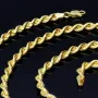 Filgran gearbeitete, massive Kordelkette in ca. 70 cm Länge aus hochwertigem 585 Gold (14k) ca. 46 g