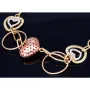Funkelndes Tricolor Herz - Armband aus Tricolor 585 14K Gelb- , Weiß- und Roségold