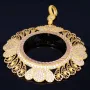 Imposanter und außergewöhnlicher Anhänger (Münzfassung) für Goldmünzen (Altin, Lira, Atatürk, Dukat) in 14k / 585 Gold mit filgranen Verzierungen, besetzt mit vielen kleinen Zirkoniasteinen