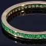 Funkelnder Zirkoniaring 585 14 Karat - Ring in Gelbgold mit strahlenden, grünen Zirkonia bestückt Ringgröße ca. 50-51