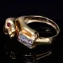 Außergewöhnlicher Panther - Damenring in 585 14 Karat Gelbgold mit Zirkoniabesatz. RG ca. 56