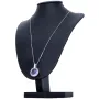 Bezauberndes Weißgold - Set bestehend aus einem in Weißgold 14K / 585 eingefassten Amethyst - Brillant - Anhänger und einer Weißgoldkette 8K / 333er Gold (ca. 45cm)