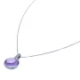 Bezauberndes Weißgold - Set bestehend aus einem in Weißgold 14K / 585 eingefassten Amethyst - Brillant - Anhänger und einer Weißgoldkette 8K / 333er Gold (ca. 45cm)