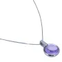 Bezauberndes Weißgold - Set bestehend aus einem in Weißgold 14K / 585 eingefassten Amethyst - Brillant - Anhänger und einer Weißgoldkette 8K / 333er Gold (ca. 45cm)
