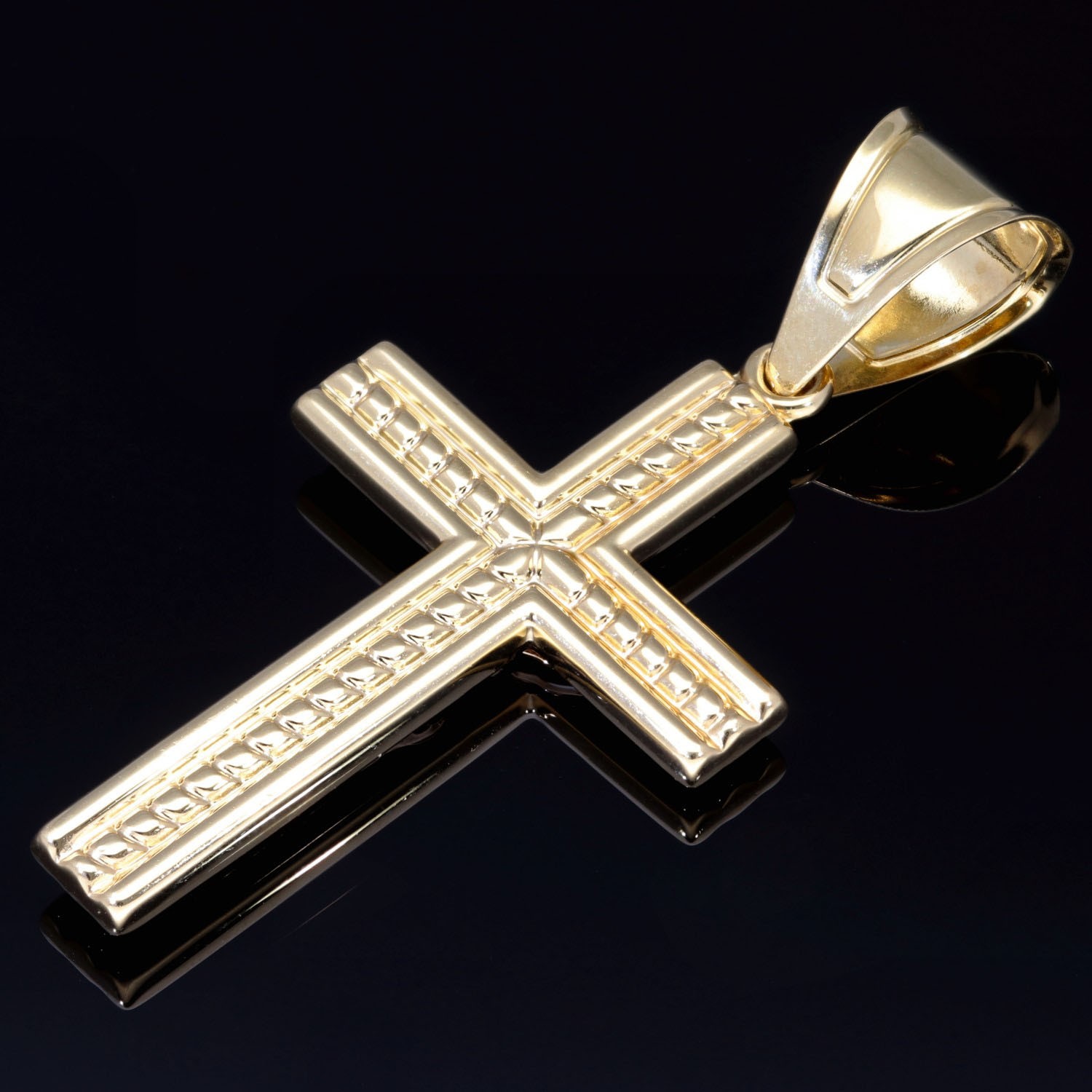 Jesus Kreuz - Anhänger aus Gold aus 14k 585 bicolor - sensburg-aurum