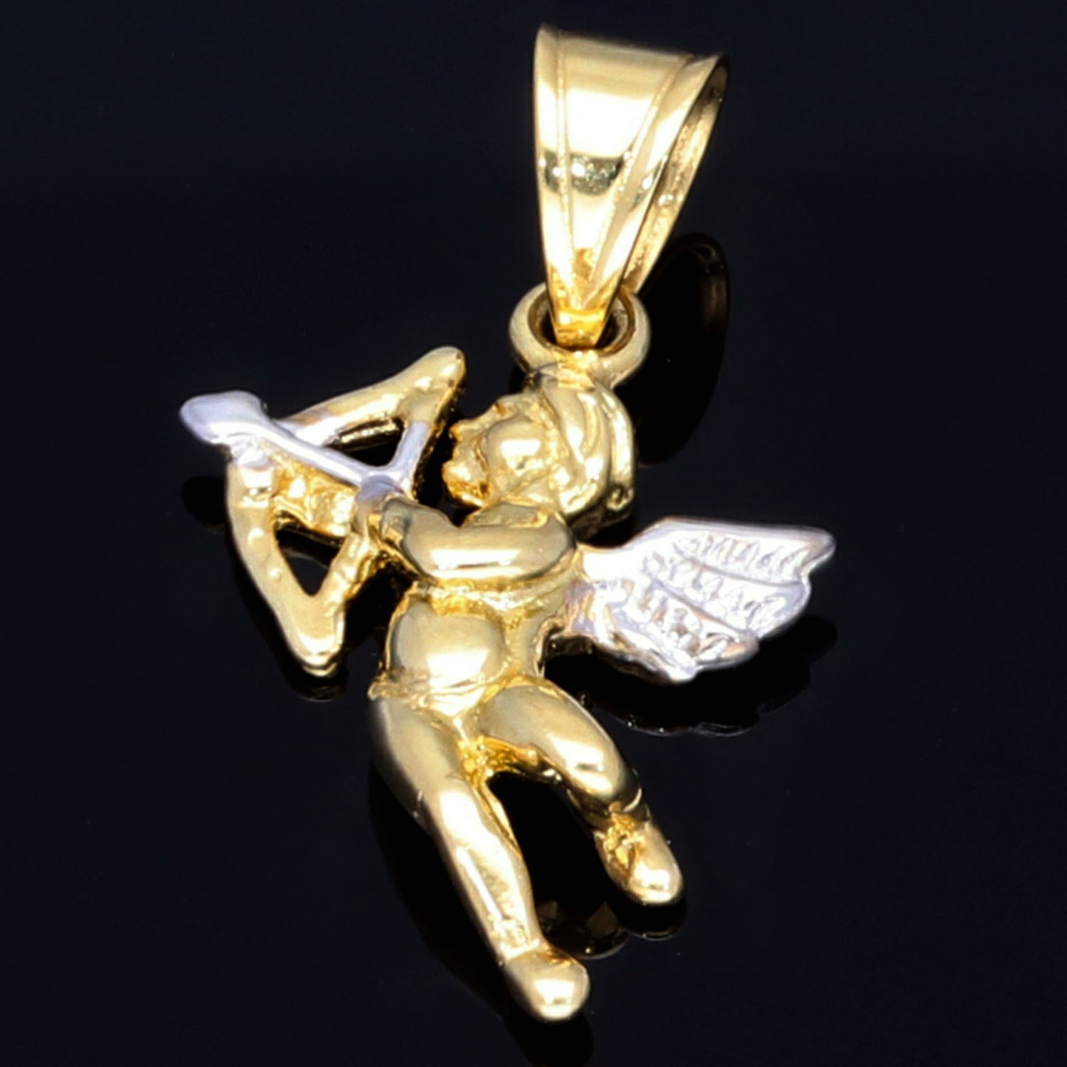 Amor - Engel - Anhänger aus 14k (585er) Gold (bicolor) - sensburg-aurum | Kettenanhänger