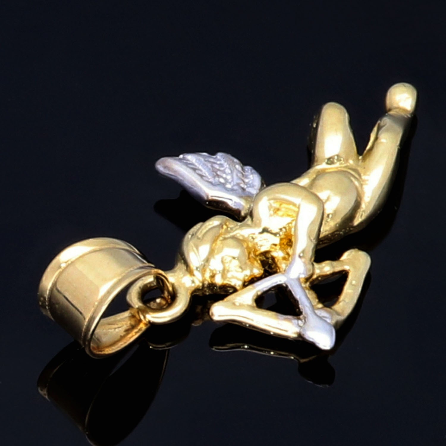 Amor - Engel - Anhänger aus 14k (585er) Gold (bicolor) - sensburg-aurum