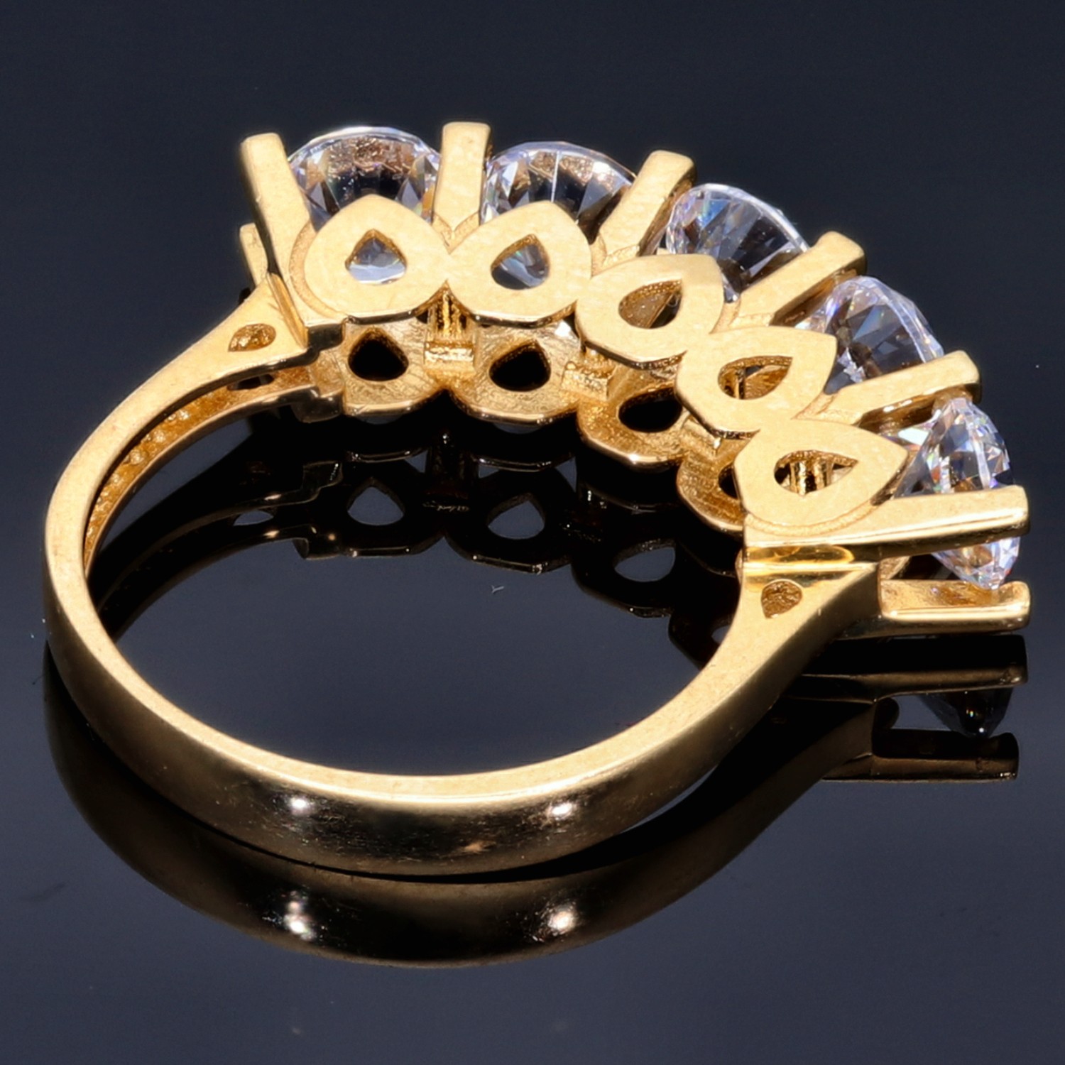 Ohrringe Goldohrringe Goldene Ring Jesus mit Zirkonia Gr.18 