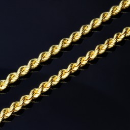 Filgran gearbeitete, massive Kordelkette in ca. 66 cm Länge aus hochwertigem 585 Gold (14k)