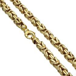 Dicke Königskette aus echtem 585er Gold (14 K)  (ca. 53,5g, 65cm, 6mm)