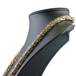 Dicke Königskette aus echtem 585er Gold (14 K)  (ca. 53,5g, 65cm, 6mm)