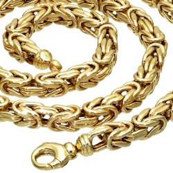 Dicke Königskette aus echtem 585er Gold (14 K)  (ca. 53,5g, 65cm, 6mm)