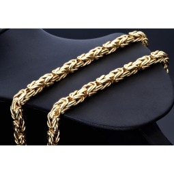 Dicke Königskette aus echtem 585er Gold (14 K)  (ca. 53,5g, 65cm, 6mm)
