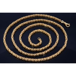 Megalange, massive Königskette aus hochwertigem 14K Gold (585) in 90 cm Länge; ca. 3,3 mm breit - (ca. 56g)