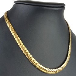 Prunkvolles, glänzendes Collier für Damen aus hochwertigem 585 14K Gold (Länge ca. 45 cm)