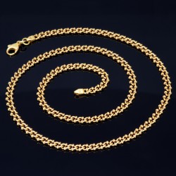 Sehr schöne, kürzere Goldkette aus glänzendem 14k / 585 Gold 46cm, 4mm