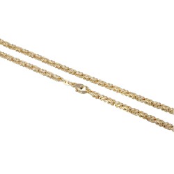Erstklassige Königskette aus massivem 14K Gold (585) in 55 cm Länge; ca. 2,5mm breit - Made in Germany mit FBM Stempel