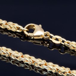 Erstklassige Königskette aus massivem 14K Gold (585) in 55 cm Länge; ca. 2,5mm breit - Made in Germany mit FBM Stempel