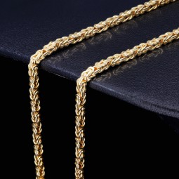 Erstklassige Königskette aus massivem 14K Gold (585) in 55 cm Länge; ca. 2,5mm breit - Made in Germany mit FBM Stempel