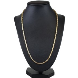 Erstklassige Königskette aus massivem 14K Gold (585) in 55 cm Länge; ca. 2,5mm breit - Made in Germany mit FBM Stempel