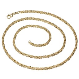 Erstklassige Königskette aus massivem 14K Gold (585) in 55 cm Länge; ca. 2,5mm breit - Made in Germany mit FBM Stempel