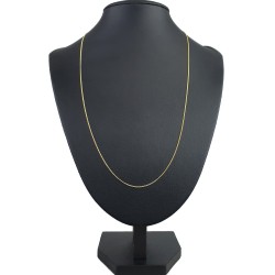 Feine Panzerkette 2-seitig diamantiert aus hochwertigem 585 /14k Gold, 1mm, 60cm Länge