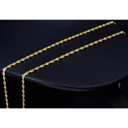 Kurze Singapurkette diamantiert aus hochwertigem 585 / 14k Gold in ca. 45cm, 1,5mm