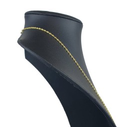 Kurze Singapurkette diamantiert aus hochwertigem 585 / 14k Gold in ca. 45cm, 1,5mm