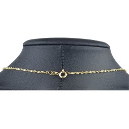 Kurze Singapurkette diamantiert aus hochwertigem 585 / 14k Gold in ca. 45cm, 1,5mm