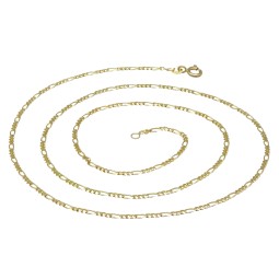 Exquisite Figarokette 2-seitig diamantiert aus hochwertigem 585 / 14k Gold in ca. 60cm, 2mm