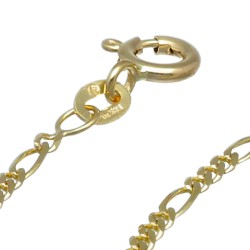 Exquisite Figarokette 2-seitig diamantiert aus hochwertigem 585 / 14k Gold in ca. 60cm, 2mm