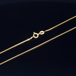 Exquisite Venezianerkette aus glänzendem 585 / 14k Gold in ca. 60cm, 1mm
