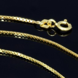 Edle Venezianerkette aus hochwertigem 585 / 14k Gold in ca. 55cm, 1mm