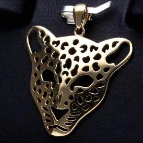 Panther - Anhänger aus hochwertigem 585 / 14K Gelbgold