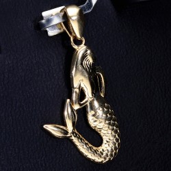 Mystischer Meerjungfrau - Anhänger aus hochwertigem 585 / 14K Gold